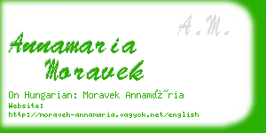 annamaria moravek business card